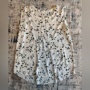 Pleione Floral Sleeveless Blouse Womens size XL cream
No snags or flaws